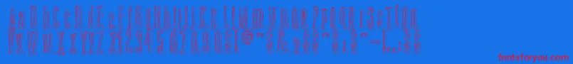 AmazonPalafita Font – Red Fonts on Blue Background