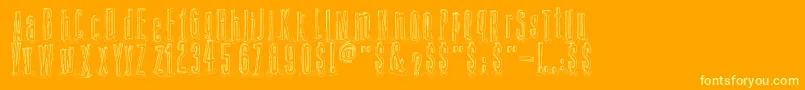 AmazonPalafita Font – Yellow Fonts on Orange Background