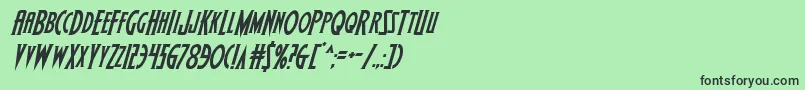 Wolfsbane2ital Font – Black Fonts on Green Background
