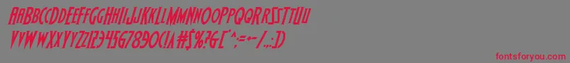 Wolfsbane2ital Font – Red Fonts on Gray Background
