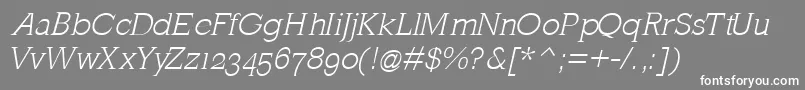 MklatinlightOblique Font – White Fonts on Gray Background