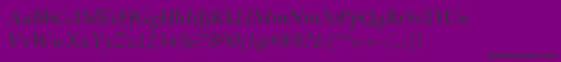 BriosoproSemibolditdisp-Schriftart – Schwarze Schriften auf violettem Hintergrund