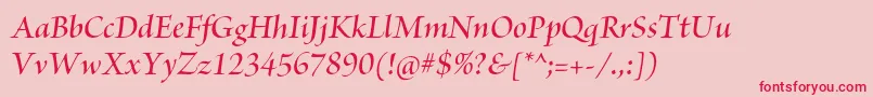 BriosoproSemibolditdisp Font – Red Fonts on Pink Background