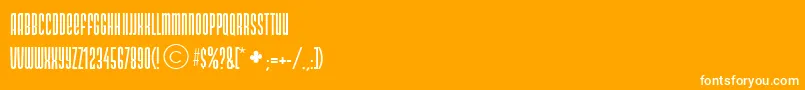 Ft24ExtraCondensedMedium Font – White Fonts on Orange Background
