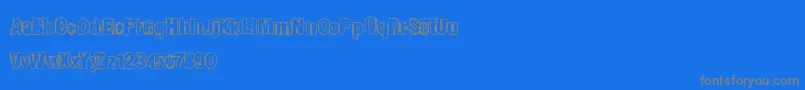 Shadywalk-Schriftart – Graue Schriften auf blauem Hintergrund