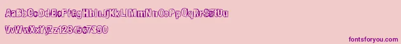 Shadywalk Font – Purple Fonts on Pink Background