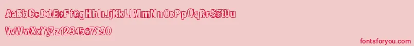 Shadywalk Font – Red Fonts on Pink Background