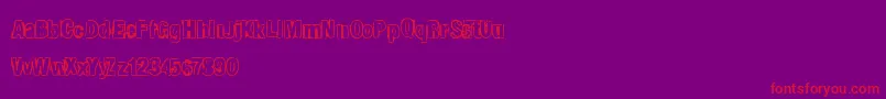 Shadywalk Font – Red Fonts on Purple Background