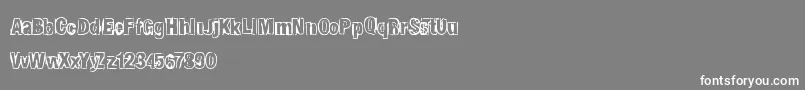 フォントShadywalk – 灰色の背景に白い文字