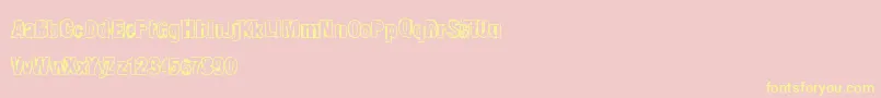 Shadywalk Font – Yellow Fonts on Pink Background