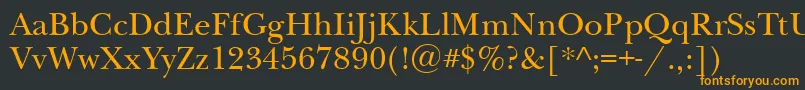 Шрифт Newbaskervillebtt – оранжевые шрифты на чёрном фоне