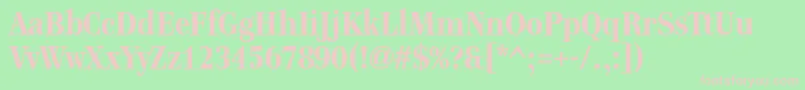 GenreBold Font – Pink Fonts on Green Background