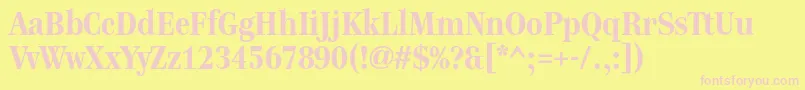 GenreBold Font – Pink Fonts on Yellow Background