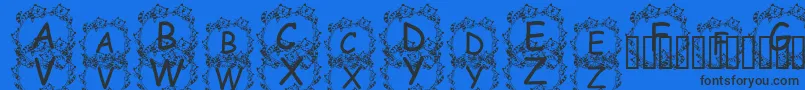 フォントJennaSKitties – 黒い文字の青い背景