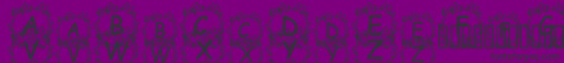 Шрифт JennaSKitties – чёрные шрифты на фиолетовом фоне