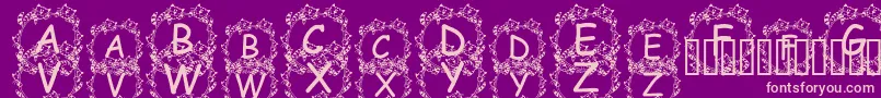 JennaSKitties Font – Pink Fonts on Purple Background