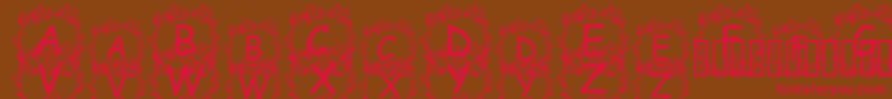 JennaSKitties Font – Red Fonts on Brown Background