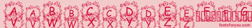JennaSKitties-Schriftart – Rote Schriften auf rosa Hintergrund