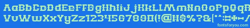 BillyTheKid Font – Green Fonts on Blue Background