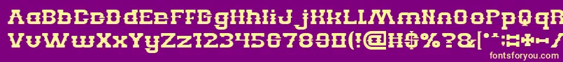 Fonte BillyTheKid – fontes amarelas em um fundo roxo
