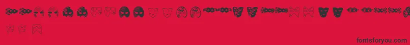 MascarasDeVeneza Font – Black Fonts on Red Background