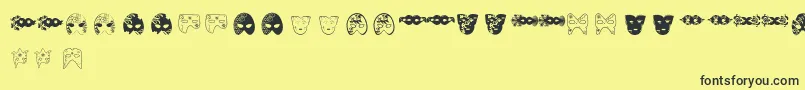 MascarasDeVeneza Font – Black Fonts on Yellow Background