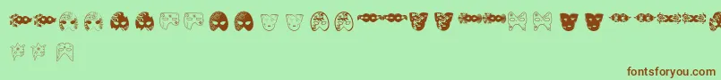 MascarasDeVeneza Font – Brown Fonts on Green Background