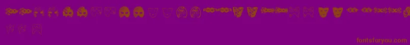 MascarasDeVeneza Font – Brown Fonts on Purple Background