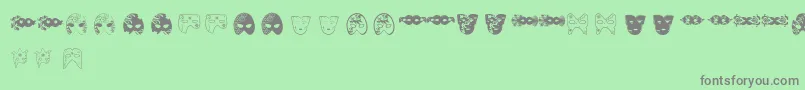 MascarasDeVeneza Font – Gray Fonts on Green Background