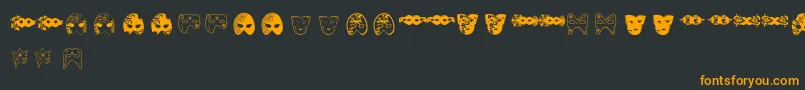 MascarasDeVeneza Font – Orange Fonts on Black Background