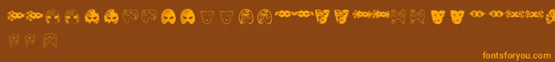 MascarasDeVeneza Font – Orange Fonts on Brown Background