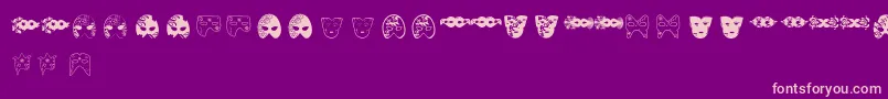 MascarasDeVeneza Font – Pink Fonts on Purple Background