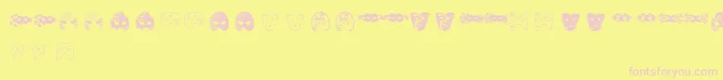 MascarasDeVeneza Font – Pink Fonts on Yellow Background