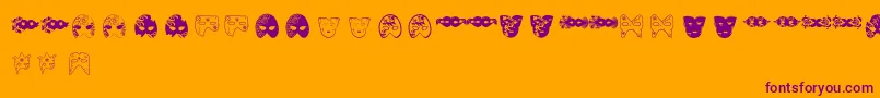 MascarasDeVeneza Font – Purple Fonts on Orange Background