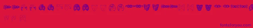 MascarasDeVeneza Font – Purple Fonts on Red Background