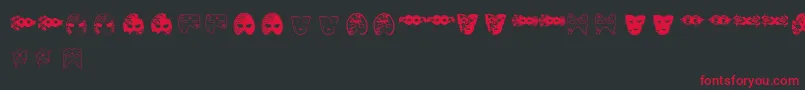 MascarasDeVeneza Font – Red Fonts on Black Background