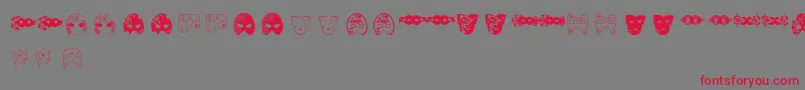 MascarasDeVeneza Font – Red Fonts on Gray Background