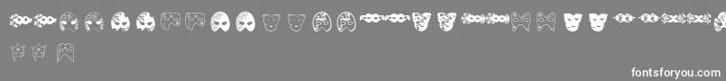 フォントMascarasDeVeneza – 灰色の背景に白い文字