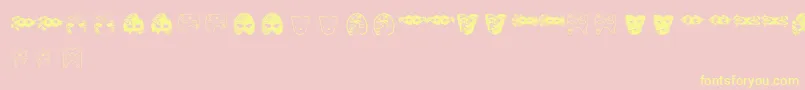 MascarasDeVeneza Font – Yellow Fonts on Pink Background