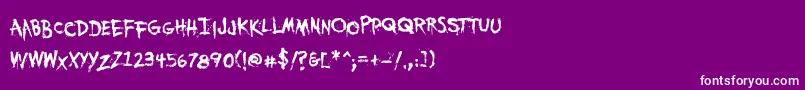 YoumurdererbbReg Font – White Fonts on Purple Background