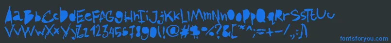 AmazhandFirstAlt Font – Blue Fonts on Black Background