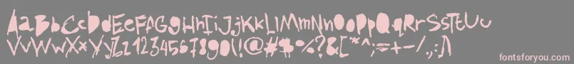 AmazhandFirstAlt Font – Pink Fonts on Gray Background