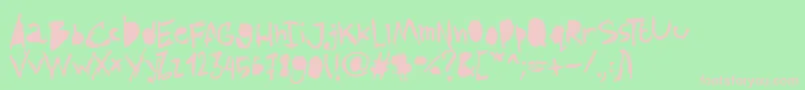 AmazhandFirstAlt Font – Pink Fonts on Green Background