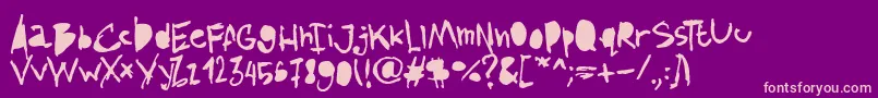 AmazhandFirstAlt Font – Pink Fonts on Purple Background