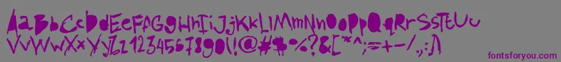 AmazhandFirstAlt Font – Purple Fonts on Gray Background