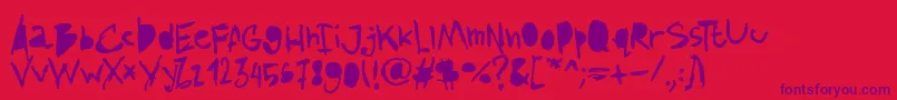 AmazhandFirstAlt Font – Purple Fonts on Red Background