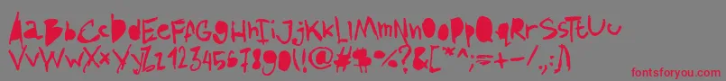 AmazhandFirstAlt Font – Red Fonts on Gray Background