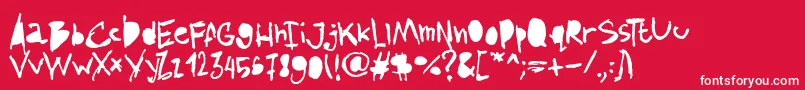 AmazhandFirstAlt Font – White Fonts on Red Background