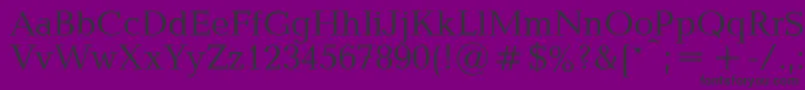 Baltipla-fontti – mustat fontit violetilla taustalla