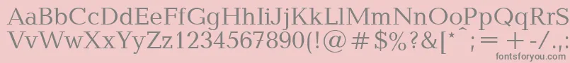 More about Baltipla Font Baltipla Font – Gray Fonts on Pink Background